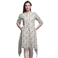 thumbnail image 1 of Bimba Pink Branch & Humming Bird Asymmetric Kurta Indian Tunic Tops For Women Printed Indian Clothing Medium, 1 of 6