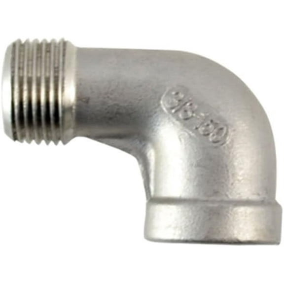 DANSPEED 3/8" NPT Female Threaded x 3/8" NPT Male Threaded,90 Degree Street Elbow,Stainless Steel 304 Cast Pipe Fitting