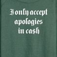 thumbnail image 3 of Instant Message - I Only Accept Cash - Women's Lightweight French Terry Long Sleeve Shirt, 3 of 6