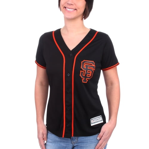 San Francisco Giants Majestic Women's Cool Base Jersey Black by MAJESTIC LSG