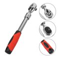 thumbnail image 2 of Clé Télescopique 3/8 Pouce Tête Pivotante Tête Flexible à Cliquet Libération Rapide Facile à Utiliser Tête Ronde (Rouge), 2 of 8