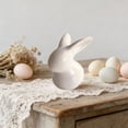thumbnail image 4 of Uuiauoio Easter Bunny Figurine, Ceramic Rabbits for Spring Easter Decoration, Modern Art Cute Rabbit Statues for Home Decor, Office Table, Holiday Party, 4 of 6
