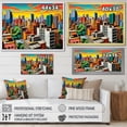 thumbnail image 4 of Designart "Sao Paulo Cityscape Popart Colorful" Sao Paulo Floater Framed Canvas Art Print, 4 of 7