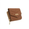 thumbnail image 6 of XOXO Women’s Small Cognac Vegan Leather Quilted Pattern Zip Around Indexer Wallet, 6 of 6