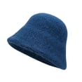thumbnail image 1 of Bucket Hat No Brim Plush Solid Color Skin-friendly Windproof Bucket Cap for Daily Life, 1 of 10