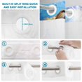 thumbnail image 4 of No Hook Shower Curtain, Aesthetic Lions Shower Curtains for Bathroom with See Through Top Window, Abstract Art Blue Moon Waterproof & Washable Bath Curtain Narrow 54"x78", 4 of 9