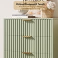 thumbnail image 6 of EastVita Fluted 5 Drawer Storage Dresser - Tall Modern Chest with Ample Deep Drawers and Wide Top - Wooden Organizer for Living Room/Hallway/Kids Room - Green, 6 of 8