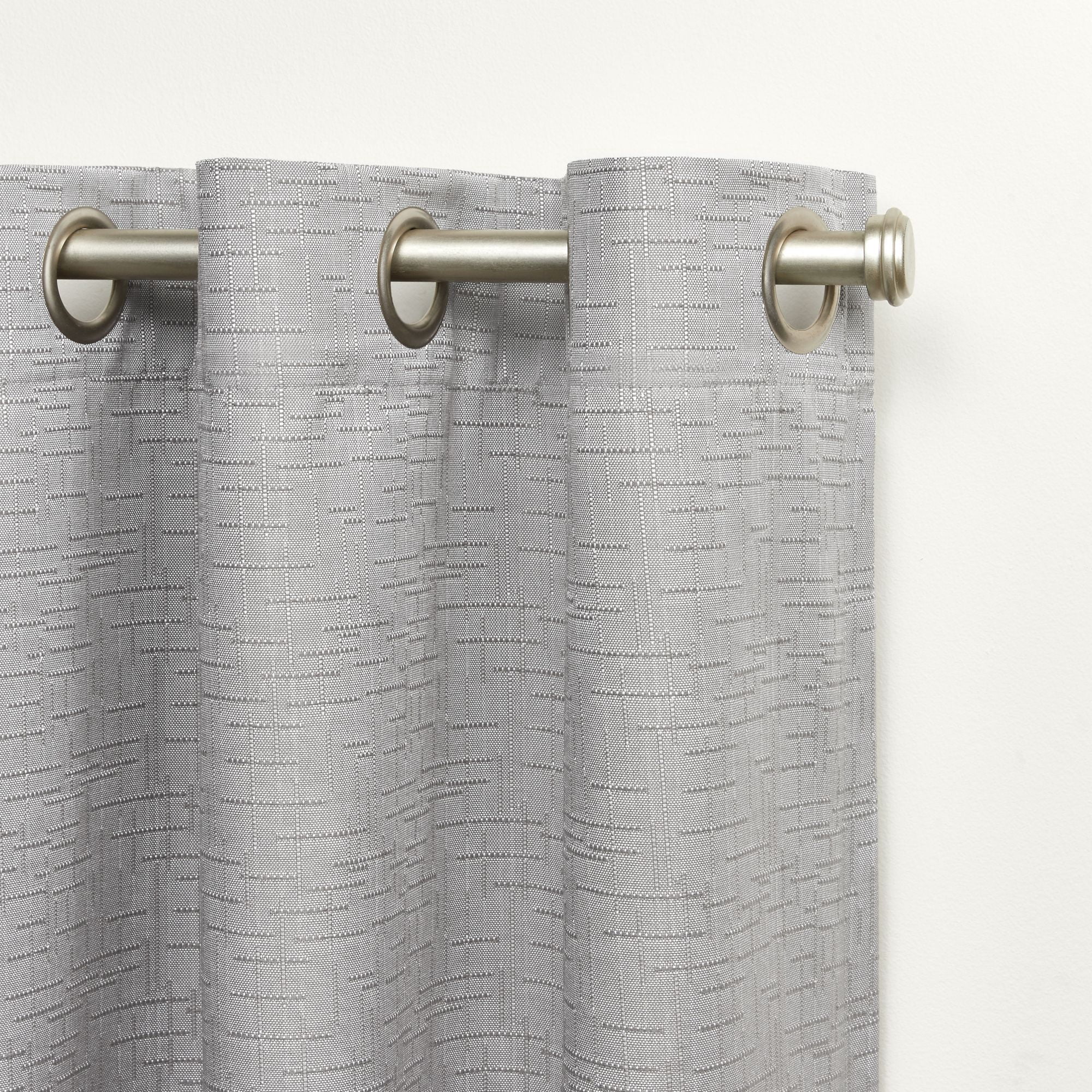 Exclusive Home Nichols Light Filtering Grommet Top Curtain Panels, 54"x96", Grey, Set of 2