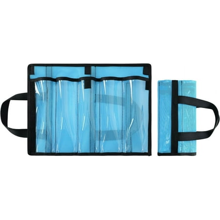 BLUEWING 5 Pockets Fishing Tackle Storage Bags for 6in Tolling Lure Durable Waterproof Fishing Tackle Bag Lure Bag