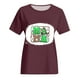 thumbnail image 4 of Mujeres Casual Béisbol Mamá Tie-dyed Impreso Manga corta Cuello redondo Pullover Blusa Camiseta Tops OAVQHLG3B Store lin121212, 4 of 5