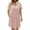 Pink, variant on ZZwxWA Womens Lapel Button Down Dresses Henley Neck Dress with Pocket Summer Short Sleeve Dresses Casual Trendy Plain Dress Solid Color