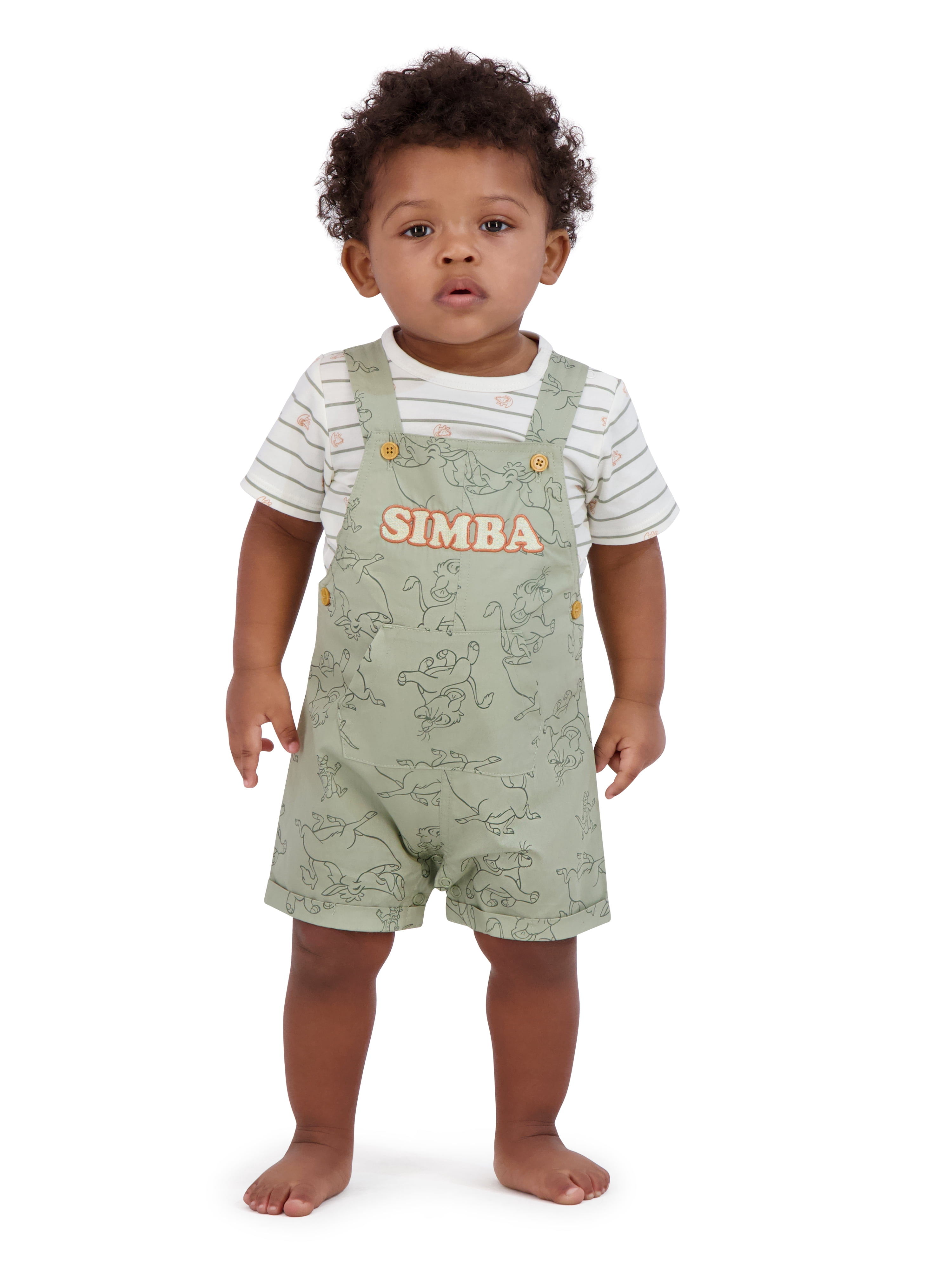 Lion King Simba Baby Boy Shortall Set, Sizes 0/3 Months-24 Months