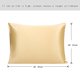 thumbnail image 5 of Funda de almohada de seda de 550 hilos PiccoCasa, Champagne King (20"x36"), 5 of 7