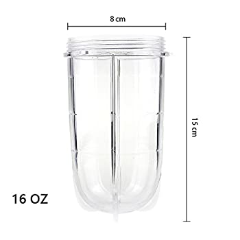 Magic Bullet Replacem Cups Qt 2 Pcs Replacement 16 Ounce Tall Jar Cups Fit For Magic Bullet Blender Juicer Mixer 250w Mb1001 Accessories Walmart Com Walmart Com