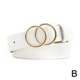 thumbnail image 6 of Fashion PU Leather Waist Belt Women Double Rings Belt Casual Waistband P7P7, 6 of 9