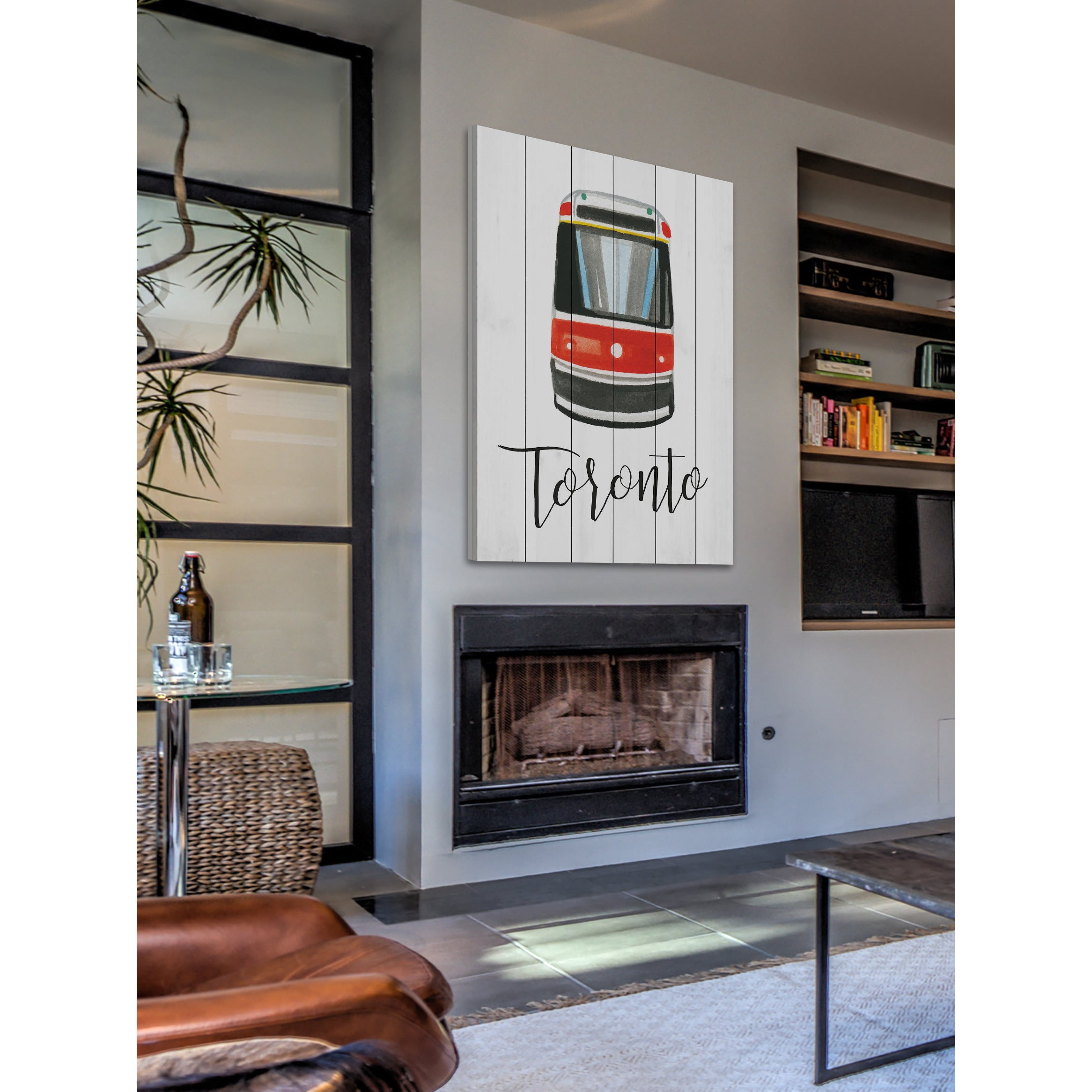 Marmont Hill "Autobus" by Molly Rosner Painting Print on White Wood