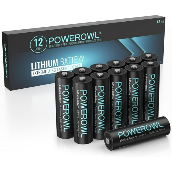 AIR-Lithium AA Batteries, 1.5V High Capacity Double A Battery for Camera Freezer Thermometer etc,12 Pack (Non-Rechargeable)