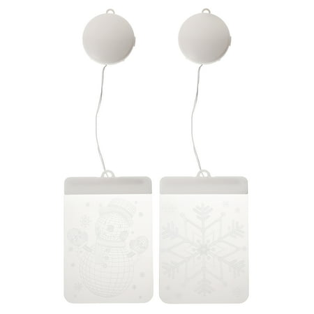 

NUOLUX 2pcs Christmas Hanging Lights Suction Cup Lights Christmas Windows Ornament