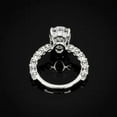 thumbnail image 2 of solitaire jewels 3.75CT Oval Moissanite Hidden Halo Engagement Ring For Women, 10K White Gold, 2 of 6