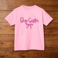 thumbnail image 3 of SGMVNU Girls Summer Big Sis T Shirts Short Sleeved Crew Neck Casual Letter Graphic Shirt Kids Summer Fashion, Size 8-9 Years, Pink-c, 3 of 3
