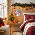 thumbnail image 3 of Welcome Sign for Front Door, Christmas Grey Snowman Round Metal Wall Art Wreaths, Winter Snowflakes Rustic Xmas Trees Outdoor Indoor Wall Hanging Sign for Porch Decor Housewarming Gifts 7.9 Inch, 3 of 8