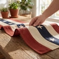 thumbnail image 6 of YZZZJZQL 2PCS Vintage Distressed Star Stripe Patriotic Banner Red White Blue Flag Swag for Porch Railing Table Decor, 4th of July USA Independence Day Indoor Outdoor Party Hanging Ornament, 6 of 6