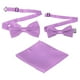 thumbnail image 1 of Pajarita para hombres, pajaritas ajustables con pañuelo de bolsillo, conjuntos de pajaritas preatadas para bodas (púrpura claro, 2 tamaños), 1 of 6
