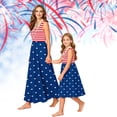 thumbnail image 2 of Mommy and Me Matching Outfits Stars And Stripes 4th of July Dress Sleeveless Crewneck Sundress Patriotic Dresses for Women Girls, 2 of 6