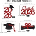 thumbnail image 3 of Bisitoy Double-sided 16 PCS Graduation Decorations 2026 Cake Toppers – Class of 2026 Centerpieces Picks for Graduation Theme Party Decorations Supply (Gold), 3 of 4