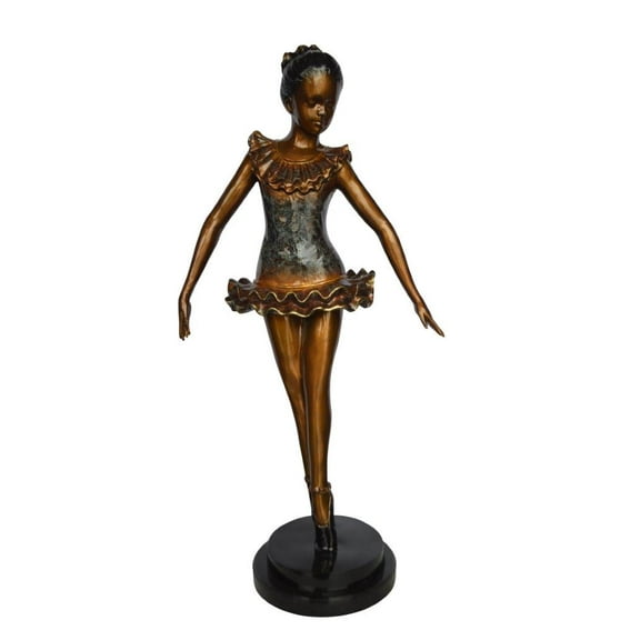 Ballet Dancer on Tippy Toes Bronze Statue -  Size: 25"L x 14"W x 47"H.