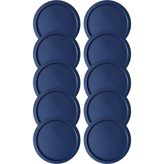 Replacement Lid for Pyrex 5" Storage Plastic Cover 2 Cup Bowl Dish 7200-PC Blue (10-Pack)