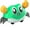 Green, variant on Children's Fun Double Return Force Left and Right Shake Simulation Crab Toy Baby Running Bubble Simulation Crab Crab Crawling