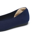 thumbnail image 3 of Zapatos planos de tejido de mujeres zapatos de vestir de punta redonda Slip On Walking Flats Zapatos Bajo Cedición para la oficina de oficina casual elegante Boda, 3 of 6