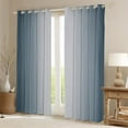 thumbnail image 2 of Erosebridal Greyish White and Stone Blue Curtains for Bedroom,Rainbow Ombre Blackout Curtains Aesthetic Living Room Decor,Gradient Colorful Curtains & Drapes Abstract Window Curtain, 2 of 6