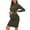 Army Green, variant on Long Sleeve Knit Maternity Dress Clothes for Women Ruched Bodycon Dress Pregnancy Clothes