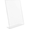 thumbnail image 5 of Lorell L-base Slanted Sign Holder Stand Support 8.50" x 11" Media - Acrylic - 1 / Pack - Clear, 5 of 7