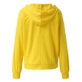 thumbnail image 3 of JJHGVB Fall Tops Dressy Loose Fit Sleeve Loose Going Out Tops for Women Travel Casual Blouse Women's Casual Shirt Casual Shirts Decorations Oversized Workout Yellow 2XL, 3 of 3