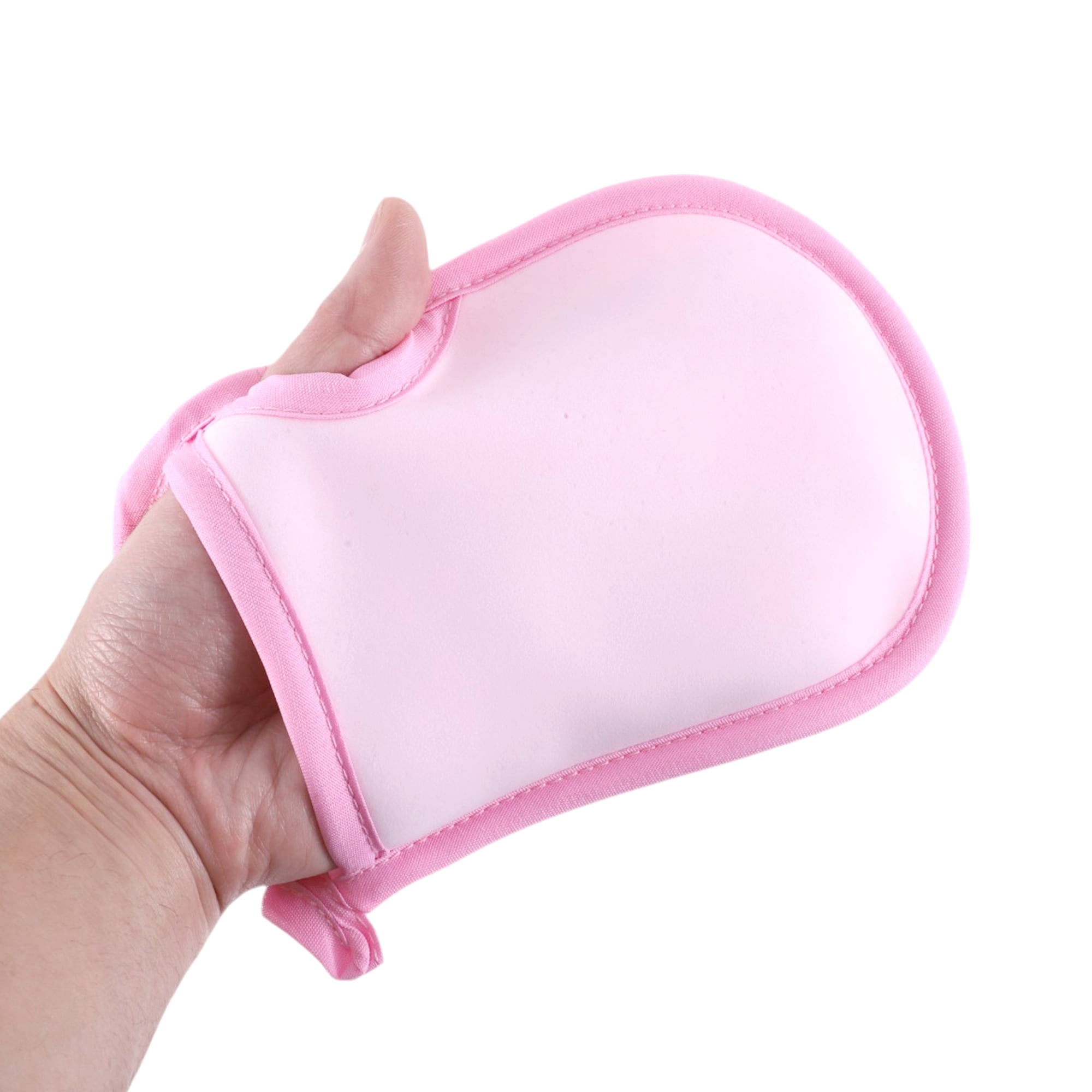 Unique Bargains Shower Gloves Body Scrubber for Bathroom 7.08"x5.11" 1 Pc Pink