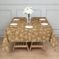 thumbnail image 3 of Golden Christmas Snowflake Pattern Square Tablecloth,Waterproof Square Table Cover,Wipeable Spillproof Washable Table Cover for Home Kitchen Party Decor 60"x60"(152x152cm), 3 of 6