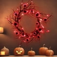 thumbnail image 4 of Maojin Guirnalda decorativa para Halloween, accesorios iluminados, adornos para fiesta espeluznante con guirnalda luminosa brillante para pared de puerta delantera, 4 of 7