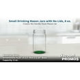 thumbnail image 4 of DISCOUNT PROMOS 8 Oz Small Green Glass Mason Drinking Jars Set of 10, 4 of 5
