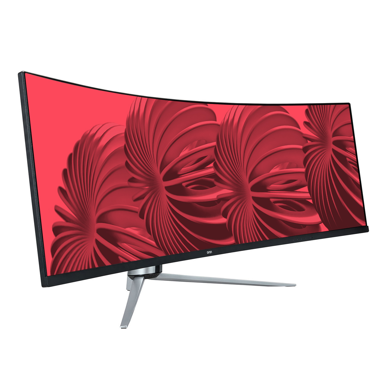 onn Monitor curvo dual FHD de 49" 3840 x 1080p para juegos, negro, 100133225 3