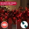 thumbnail image 3 of Guirnalda de luces navideñas Joiedomi, 42,8 m, 200 (2 x 100), color rojo, 3 of 9