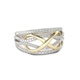 thumbnail image 2 of Anillo de mujer Sonducket elegante cristal cruzado decorativo talla 7, 2 of 6