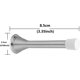 thumbnail image 5 of Tope de puerta con resorte Topes de puerta de metal con tornillos y placa base (5 piezas, plateado), 5 of 5