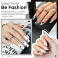 thumbnail image 3 of Set de esmaltes de uñas en gel modelones blanco y negro - 6 colores, 3 of 8