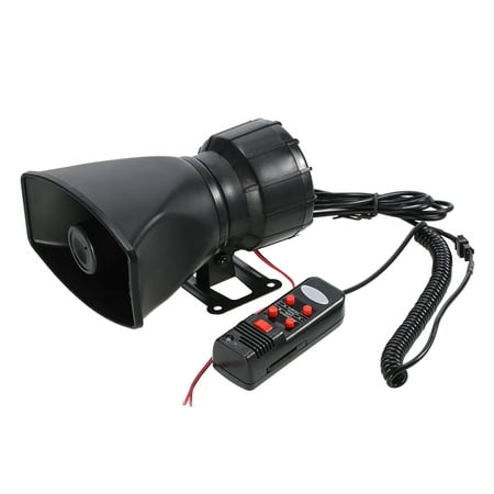 12V 60W 5 Sound Car Warning Alarm Fire Siren Horn Loud PA Speaker MIC (Best Pa System For The Money)