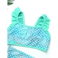 thumbnail image 4 of iiniim Kids Girls 2 Pieces Bikini Swimsuits Ruffled Sleeveless Tank Top with Briefs Set Swimwear 2-16 A Green 6, 4 of 7