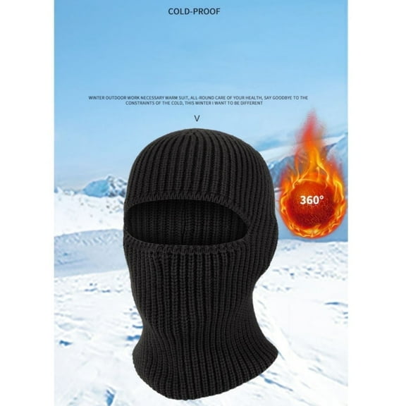 Balaclava Face Mask Beanie Hats, 2 in 1Thermal Winter Ski Mask Knitted Beanie for Men Women Full Face Ski Mask Face Cover