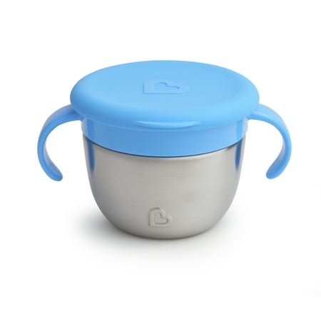 Munchkin Snack Catcher Stainless Steel Snack Cup, Holds up to 9oz, BPA-Free, Blue